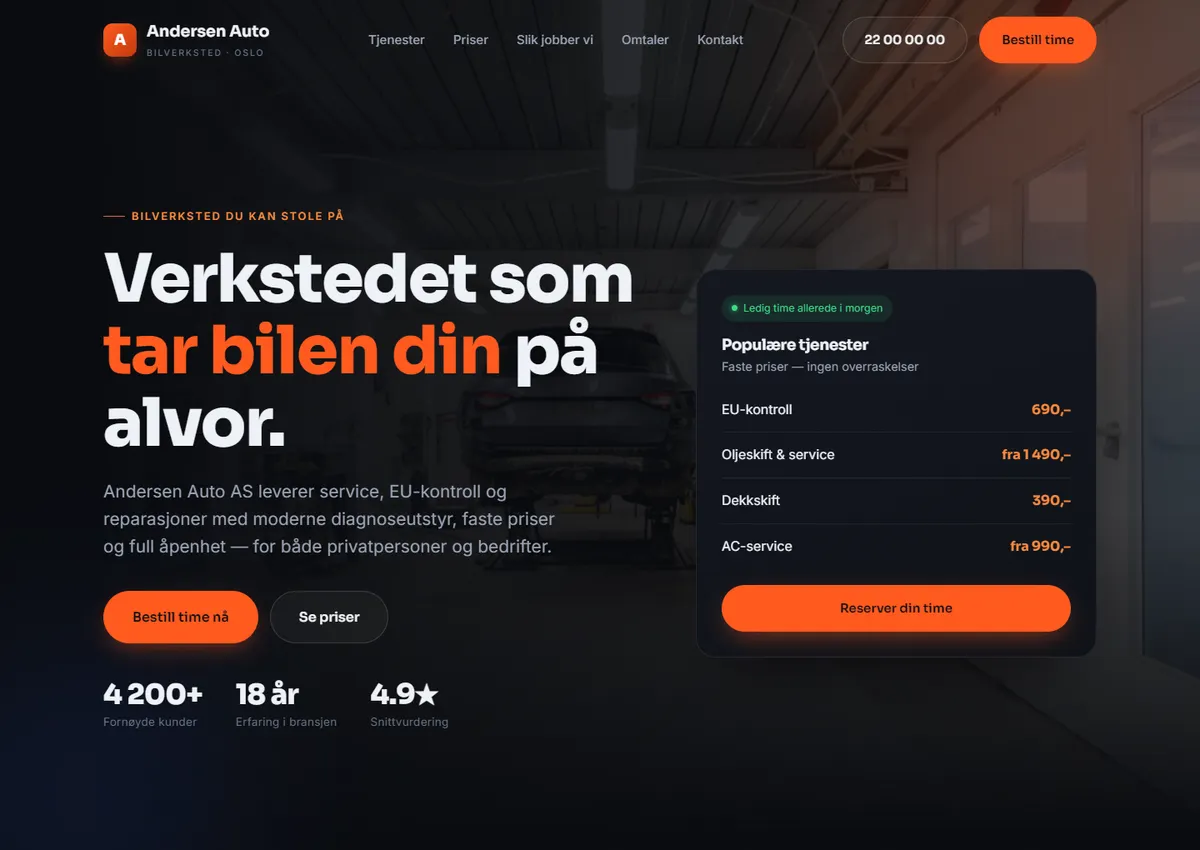 Designkonsept: Andersen Auto AS