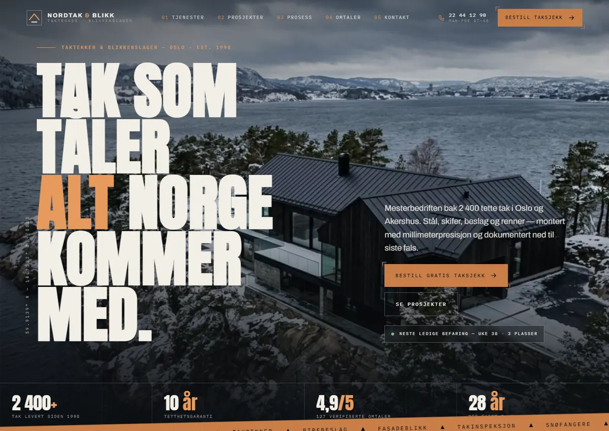 Designkonsept: NordTak & Blikk AS