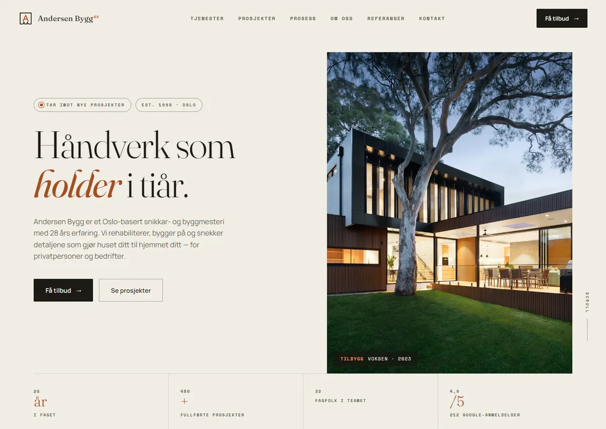 Designkonsept: Andersen Bygg AS