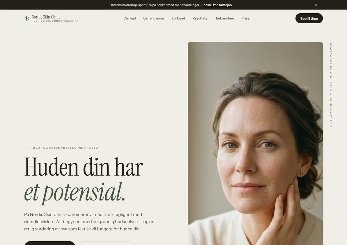 Designkonsept: Nordic Skin Clinic