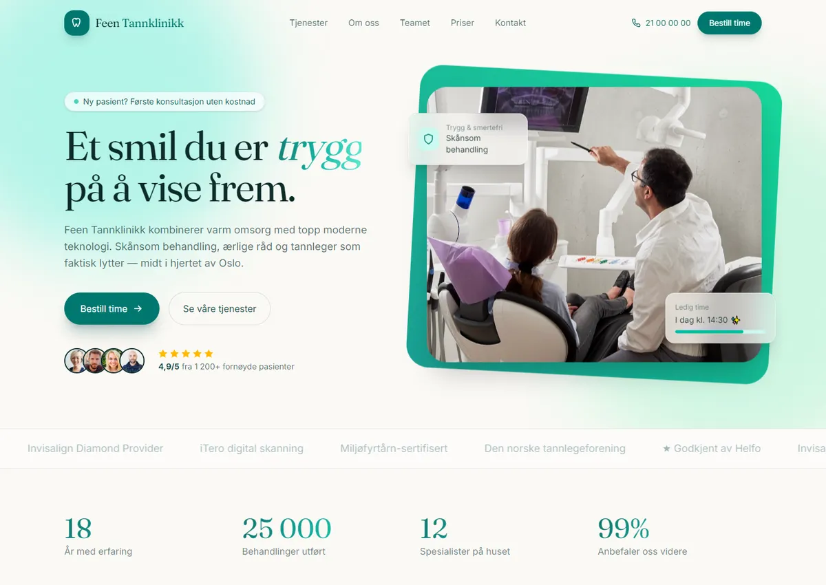 Designkonsept: Feen Tannklinikk