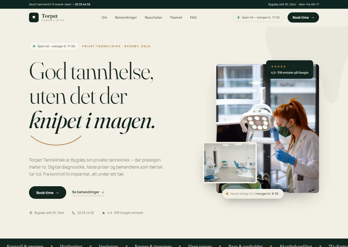 Designkonsept: Torpet Tannklinikk